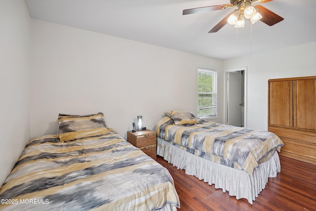 28 Dortmunder Dr, Manalapan, NJ 07726 - bedroom with wood finished floors and a ceiling fan