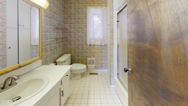 2 Patty Dr, Wrightstown, NJ 08562 - full bath with tile patterned floors, a stall shower, vanity, and tile walls