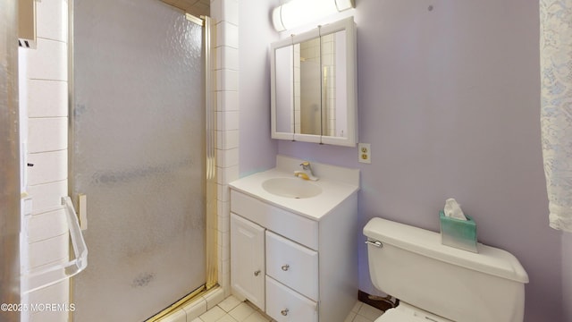 2 Patty Dr, Wrightstown, NJ 08562 - bathroom featuring a stall shower, vanity, and tile patterned flooring