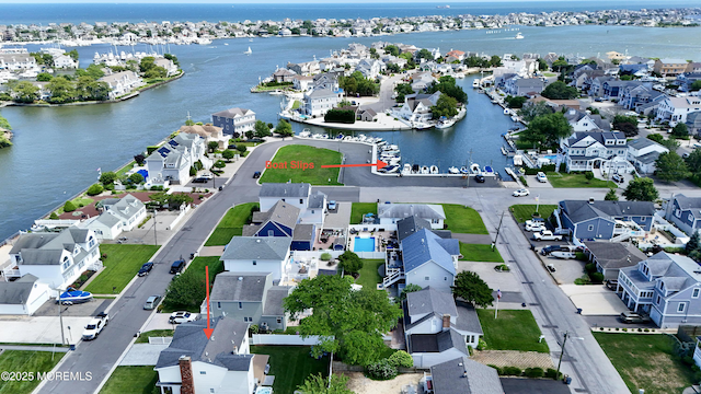 1810 Shore Blvd, Point Pleasant, NJ 08742 - aerial overview of property's location with nearby suburban area and a nearby body of water