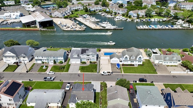 1810 Shore Blvd, Point Pleasant, NJ 08742 - aerial view of residential area featuring a large body of water and numerous boat docks