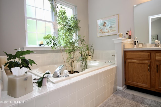 2 Dowing Ln, Jackson, NJ 08527 - bathroom with vanity, a bath, and tile patterned floors