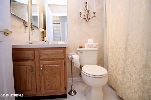 2 Dowing Ln, Jackson, NJ 08527 - full bathroom featuring vanity, tile patterned floors, and curtained shower