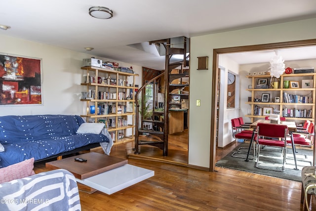 28 Florence Ave, Leonardo, NJ 07737 - living area with wood finished floors and a chandelier