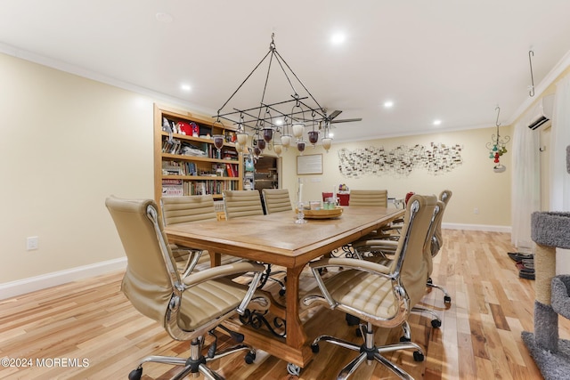 135 E Veterans Hwy, Jackson, NJ 08527 - dining area featuring ornamental molding, light wood-style floors, and recessed lighting