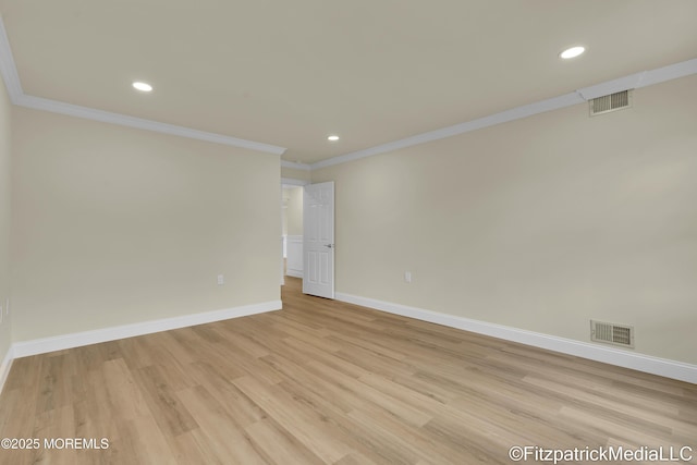 13 Everest Dr N, Brick, NJ 08724 - empty room featuring ornamental molding, recessed lighting, and light wood-style floors