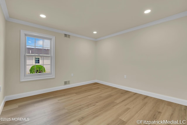13 Everest Dr N, Brick, NJ 08724 - empty room with light wood finished floors, recessed lighting, and crown molding