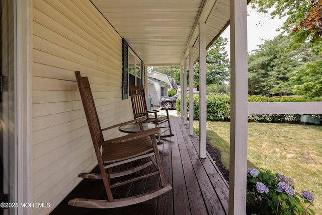 107 Seneca Lake Dr, Little Egg Harbor, NJ 08087 - porch featuring a lawn