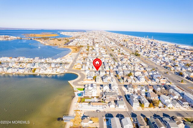 139 N St, Seaside Park, NJ 08752 - aerial view of property's location featuring a large body of water and nearby suburban area