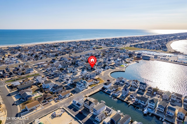 139 N St, Seaside Park, NJ 08752 - aerial view of property's location featuring a large body of water and nearby suburban area