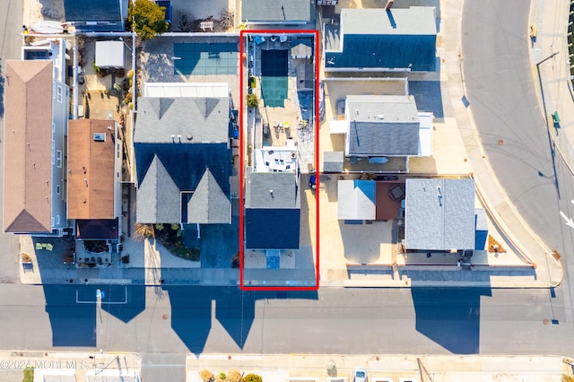139 N St, Seaside Park, NJ 08752 - aerial view of residential area featuring property parcel outlined