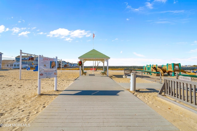 139 N St, Seaside Park, NJ 08752 - dock featuring a gazebo