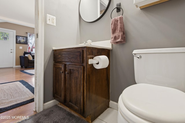 2015 Whitcomb Rd, Forked River, NJ 08731 - half bathroom featuring vanity and wood finished floors