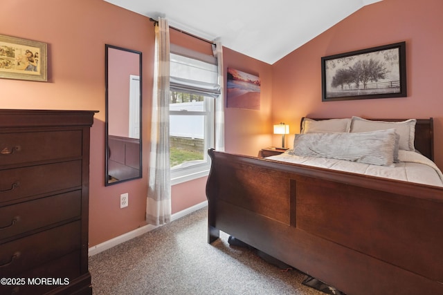 2015 Whitcomb Rd, Forked River, NJ 08731 - carpeted bedroom with lofted ceiling and baseboards