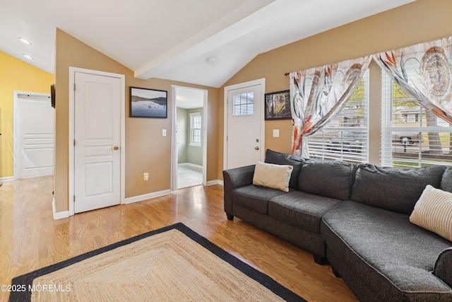 2015 Whitcomb Rd, Forked River, NJ 08731 - living room with lofted ceiling and wood finished floors