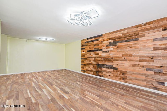 200 Winston Dr Unit 2921, Cliffside Park, NJ 07010 - spare room featuring wood finished floors and wood walls