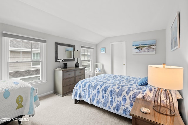 1301 SW Central Ave Unit A3, Seaside Park, NJ 08752 - bedroom with vaulted ceiling and carpet floors