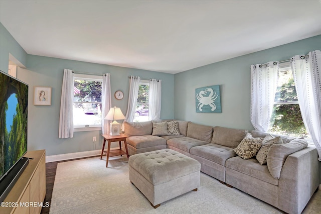 708 Lyman Ave, Brielle, NJ 08730 - living area with wood finished floors and baseboards