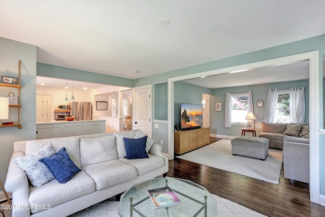 708 Lyman Ave, Brielle, NJ 08730 - living room with wood finished floors and recessed lighting