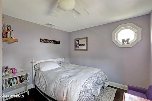 708 Lyman Ave, Brielle, NJ 08730 - bedroom featuring dark wood-style flooring and ceiling fan