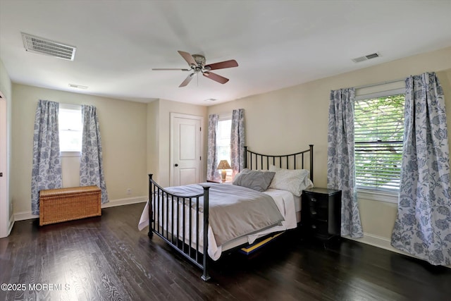708 Lyman Ave, Brielle, NJ 08730 - bedroom featuring multiple windows, wood finished floors, and ceiling fan