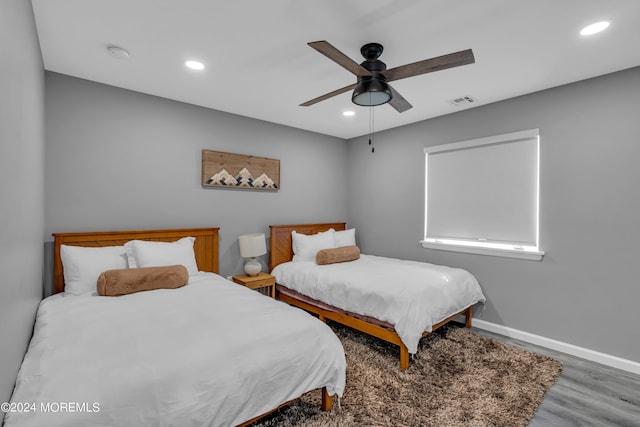 222 Bartley Rd, Jackson, NJ 08527 - bedroom with wood finished floors, recessed lighting, and a ceiling fan