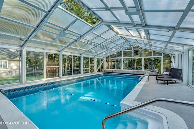 222 Bartley Rd, Jackson, NJ 08527 - indoor pool with glass enclosure and a patio