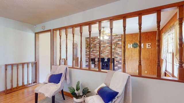 sitting room with wood finished floors
