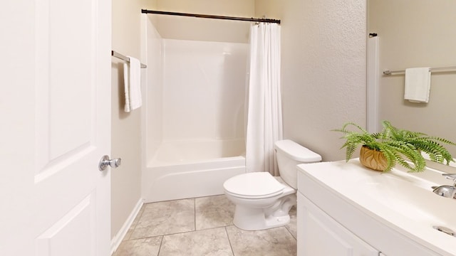 314 Grove Pointe Dr, Thomasville, GA 31792 - bathroom with vanity, toilet, shower / bath combo, and tile patterned floors