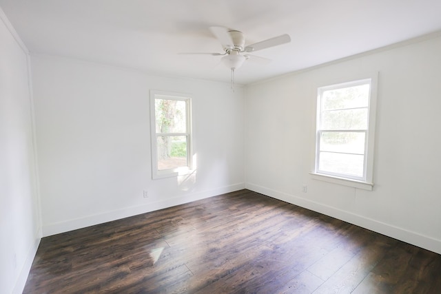 101 Hambleton St, Thomasville, GA 31792 - unfurnished room featuring dark wood finished floors, ceiling fan, and ornamental molding
