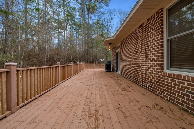 deck with area for grilling