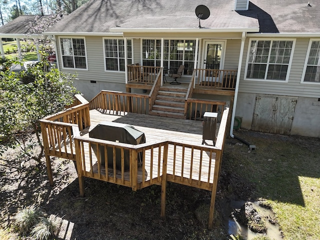 view of wooden deck