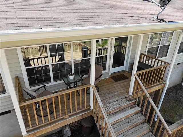 view of wooden terrace