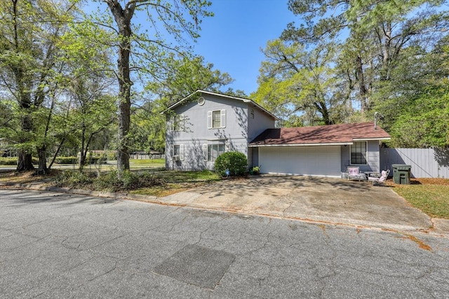 view of front of home featuring a garage