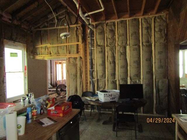 unfurnished dining area featuring plenty of natural light