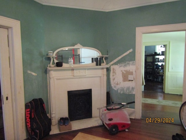 living room featuring hardwood / wood-style flooring