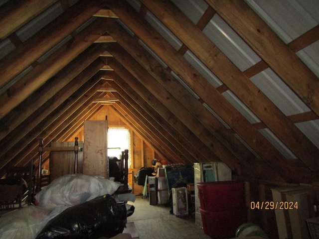 view of attic