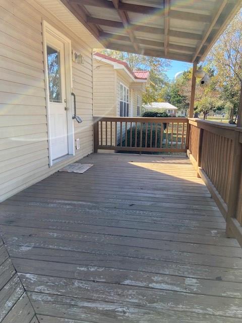 view of wooden deck