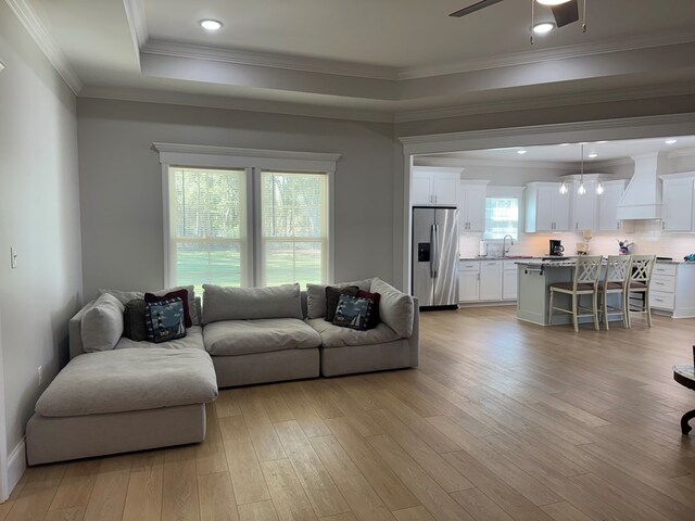 dining room with light wood-type flooring