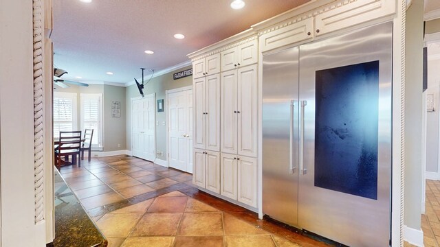 1017 Rowland Rd, Boston, GA 31626 - hall featuring ornamental molding, recessed lighting, and baseboards