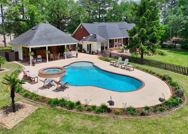 1017 Rowland Rd, Boston, GA 31626 - view of swimming pool with a gazebo, a patio area, and a pool with connected hot tub