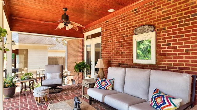 1017 Rowland Rd, Boston, GA 31626 - view of patio with an outdoor living space and ceiling fan