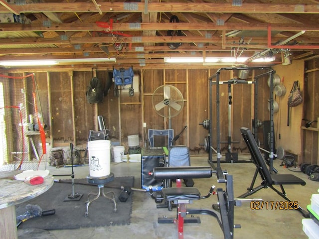 view of exercise area