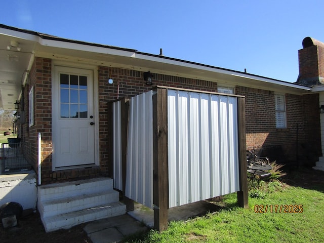 view of doorway to property