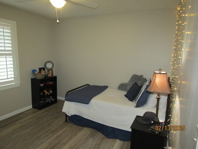 bedroom featuring hardwood / wood-style flooring