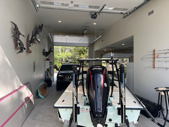 garage featuring visible vents
