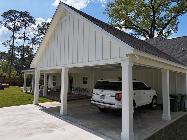 exterior space with fence