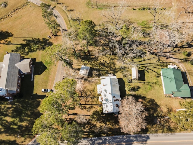 drone / aerial view featuring a rural view