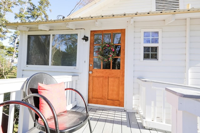 view of doorway to property