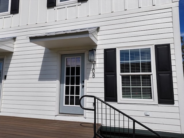 view of doorway to property